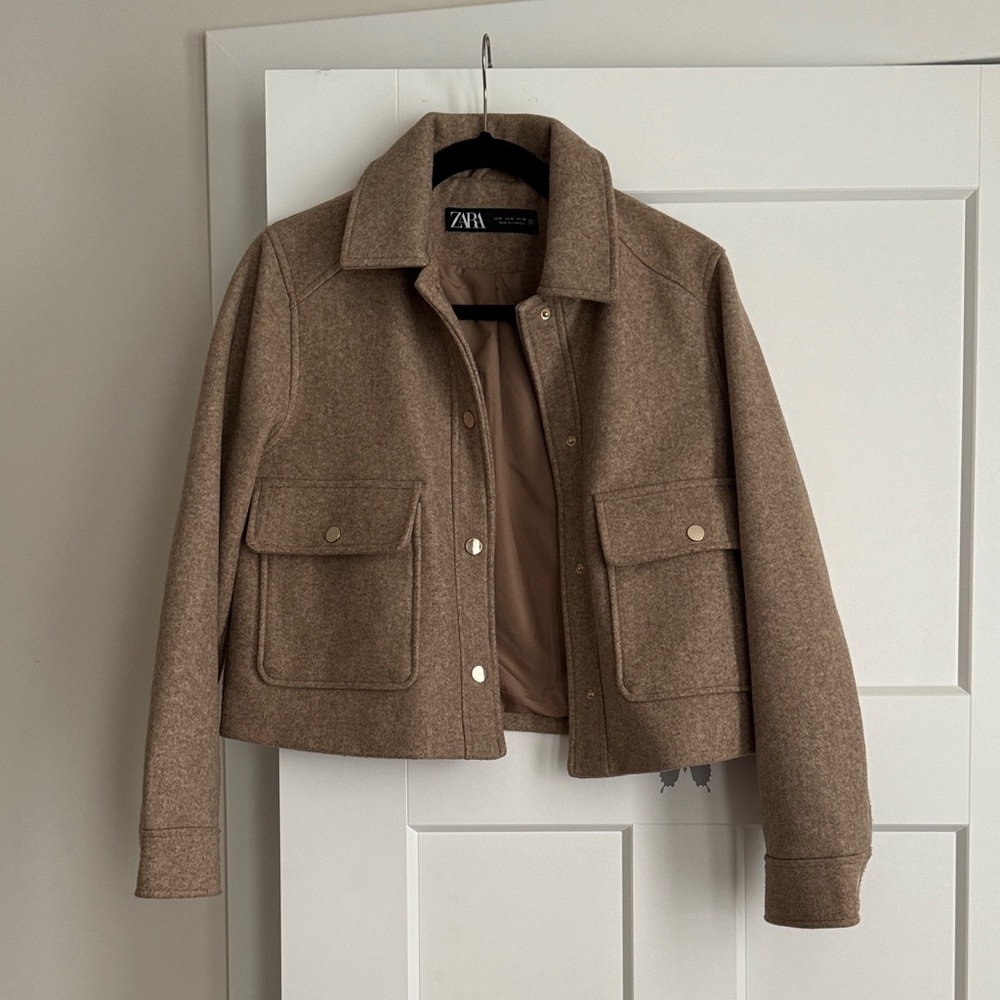 Zara Women's Tan Utility Jacket